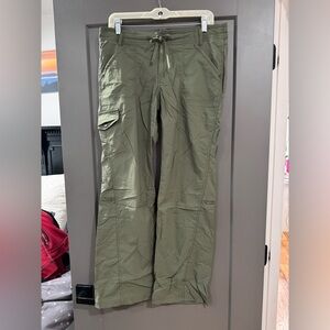 REI Olive Green Women's Cargo Pants with Drawstring Waist